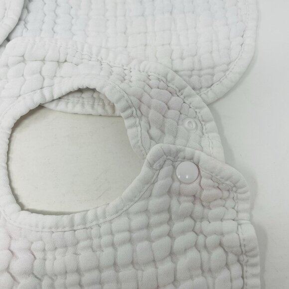Zainpe Baby Girls 5 Piece Snap Muslin Cotton Absorbent & Soft Feeding Bib 1770 - Picture 7 of 7